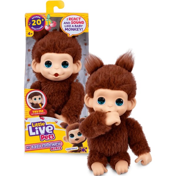 Фото - Интерактивная игрушка Moose Обезьяна  Чики Черри Коричневого (26765)